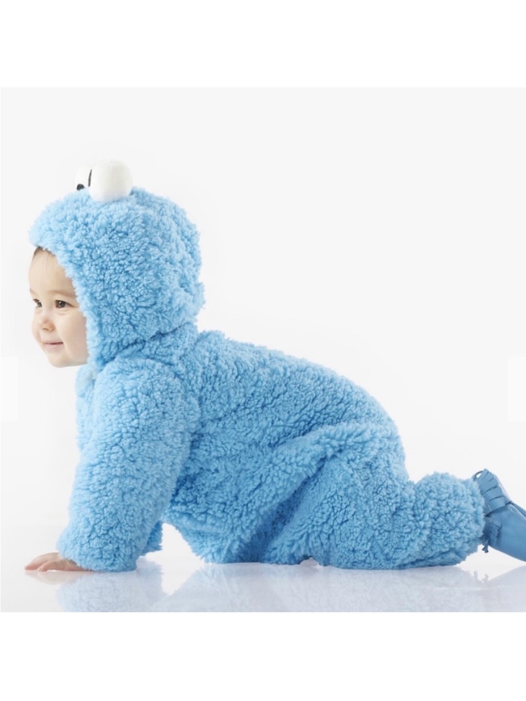 Blue Cozy Fleece Baby One-Piece With Hood — image 3 of 8
